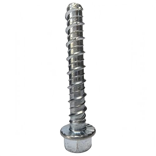 SANTIE HD 1/2 in. x 6 in. Zinc-Plated Heavy-Duty Screw Anchor (10-Pack) 1/2X6