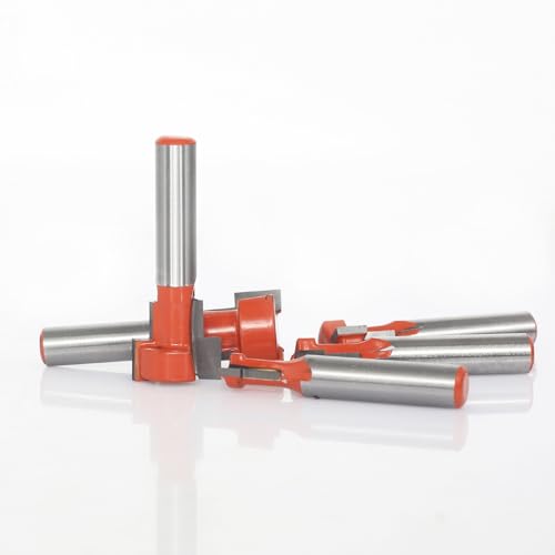 5-Piece T-slot cutter 8 mm shank, T-track slotted wood cutter, T-slot cutter set, cutter for router, woodworking