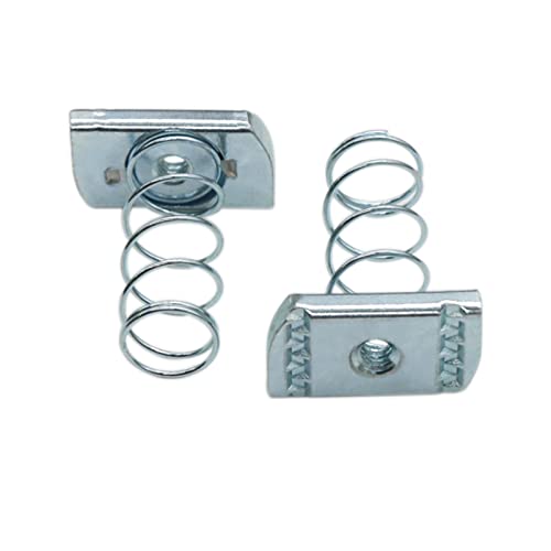 1/2''-13 Strut Channel Nut, 50 Packs Thickened Standard Spring Nuts with Zinc Plated Use On Unistrut Channels 1/2-13