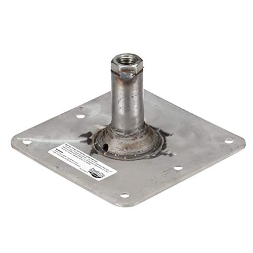 Attwood SP-67739-T Lock’N-Pin ¾-Inch Pin Base — 7x7-Inch Base, Threaded, Acetal Bushing, Pre-Drilled for Mounting One Size