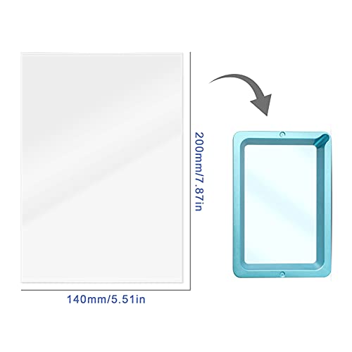 5pcs 3D Printer FEP Film Transparent with Yellow Scraper 140 x 200 x 0.1mm Compatible with Creality LD002R Compatible with ELEGOO Mars AnyCubic Photon/Photon S Creality LD-001