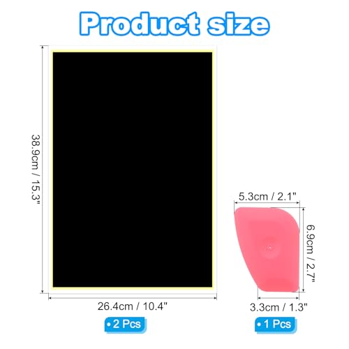 PATIKIL 15.3x10.4 Inch Laser Engraving Paper, 2 Pcs Laser Engraving Marking Color Paper with Scraper for Fiber Laser Marking and Engraving on Metal Ceramics Glass, Gray