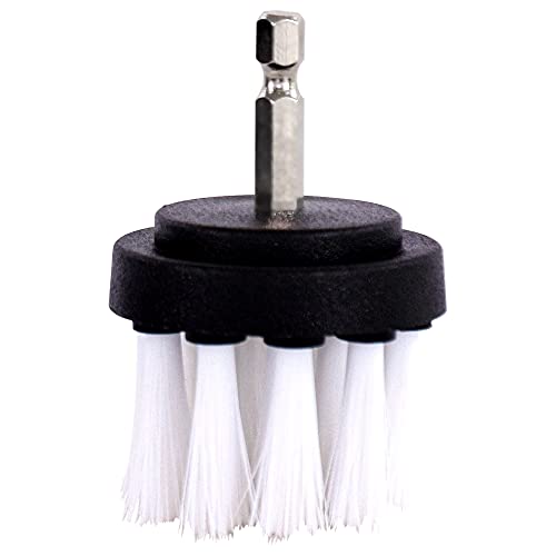 Werkfix Drill Brush Set 6pcs Soft White Cleaning Attachment, Carpet & Car Soft (White)