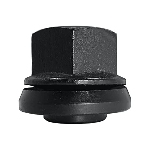 Haltec 6 Pieces of Two Piece 6mm Sleeve Flanged M22x1.5 Wheel Nuts 33mm Hex Unimount Hub Pilot for Commercial Semi Trucks. GL-2906