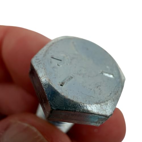 3/8"-16 x 1-1/4" Grade 5 Bolts (100-Pack) – Heavy-Duty Hex Bolts Only – SAE J429 1.25" Coarse Thread Bolts Clear Zinc Plated
