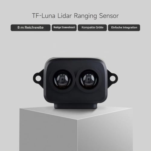 Waveshare TF-Luna Lidar Ranging Sensor, 8 m Ranging Distance, Low Power & Compact Size, Easy to Integrate, Mini Laser Ranging Module, TOF Ranging Principle, Different Models for Choosing