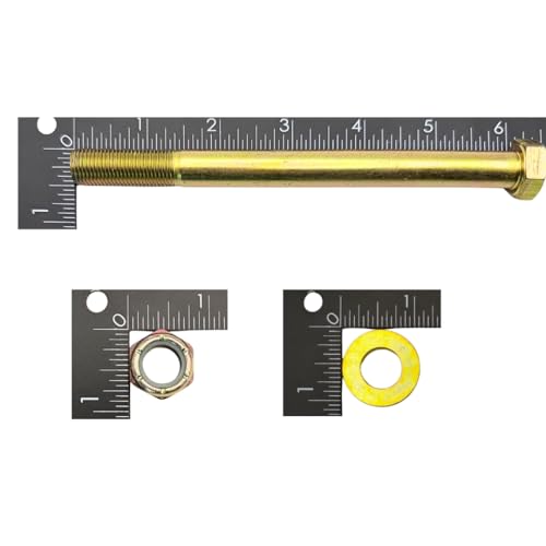 1/2"-20 x 6 Grade 8 Bolts (4-Pack) – Heavy-Duty Hex Bolts with Flat Washers & Nylon Lock Nuts – High-Strength SAE J429 Anti-Vibration 6.0" UNF Fine Thread
