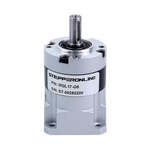 STEPPERONLINE MGL Series Planetary Gearbox Gear Ratio 5:1 Backlash 30arc-min for 5mm Shaft Standard Nema 17 Stepper Motor