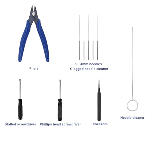 3D Printer Tool Kit for Bambu Lab, 3D Printer Maintenance Accessories Supplies Tool Kit Include Silicone Sock PTFE Tube Allen Wrench Screwdriver and More for Bambu Lab X1/X1C/X1E/P1P/P1S