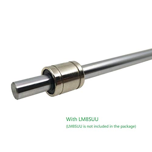 DollaTek 5Pcs 8mm Diameter Rod Length 250mm Steel Cylinder Linear Rail Linear Shaft Optical Axis