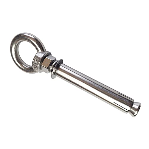 Expansion Bolts Anchor Bolt 5 Pack M12*120mm 304 Stainless Steel Expansion Screws Bolts Eyes Ring Fastener Wall Concrete M12*120