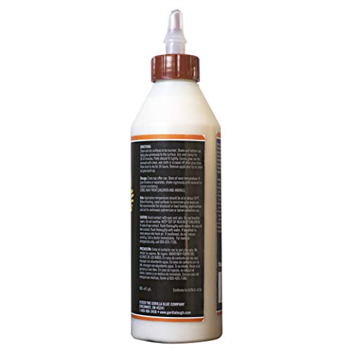 Bundle of Gorilla Ultimate Waterproof Wood Glue, 18 Ounce, Natural Wood Color, (Pack of 1) + Gorilla All Purpose Wood Filler, 6oz Tube, Natural (Pack of 1)