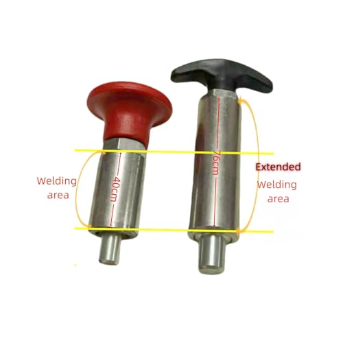 Handle Locking Spring-Loaded Pull pin, Welded Steel Drum Dowel pin Red Handle/Extended Black tie Rod knob (Black Handle, Extended Type，Dia:1/2in -2pcs) Black handle, extended type，Dia:1/2in -2pcs