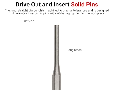 TEKTON Pin Punch Set, 9-Piece | PNC92001 9-Piece (1/16-3/8 in.)