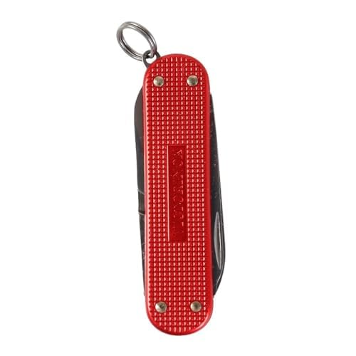 Victorinox Classic SD Alox Swiss Army Knife, Compact, 5 Functions, Swiss Made Pocket Knife with Small Blade, Screwdriver and Key Ring - Sweet Berry (Red)