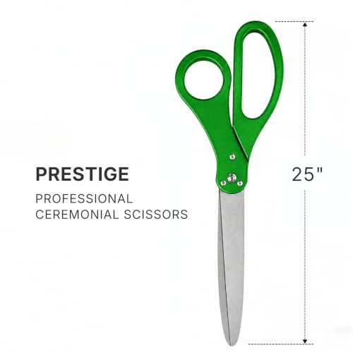 25 Inch Grand Opening Scissors Green – Giant 25" Ribbon Cutting Scissors Green for Special Events Inaugurations Business Openings & Celebrations