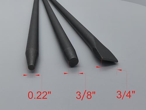 Pneumatic Taper Punch & Air Cold Chisel 3-Piece Set, 18" 7/32"/3/8"/3/4" 3-Piece Set x 18"