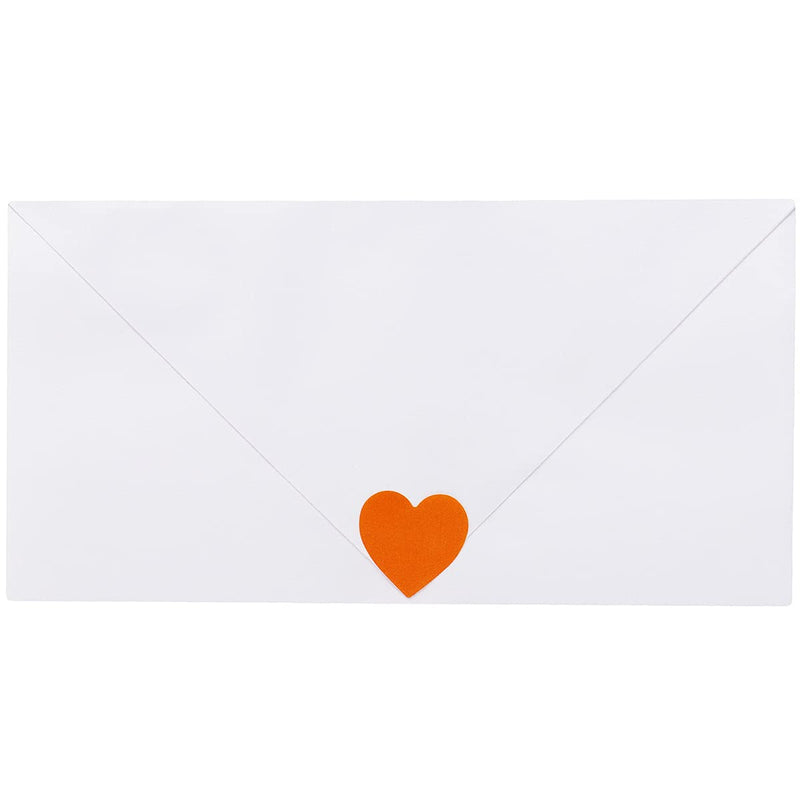 Orange Heart Stickers Valentine's Day Crafting Scrapbooking 0.75 Inch 500 Adhesive Stickers Orange