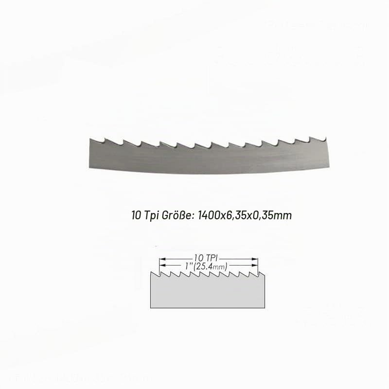 Set of 4 Bandsaw Blades Wood Band Saw Blade Saw Band 1400 x 6.35 x 0.35 mm 10 ZpZ, Suitable for HBS30, HBS20, HB800 etc