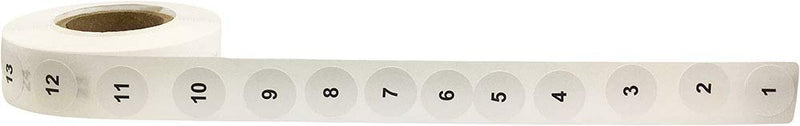 Consecutive Number Stickers 1-1,000 0.50 Inch 1,000 Total Labels (Pack of 2) small (Pack of 2)