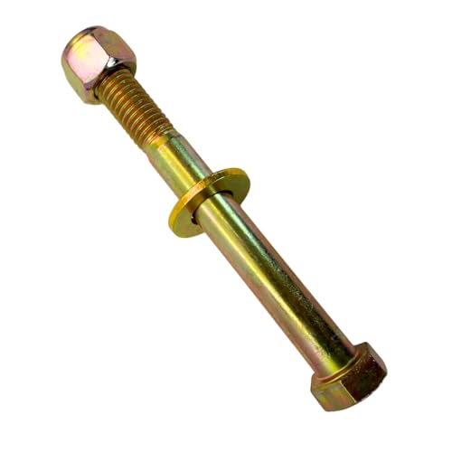 1/2"-13 x 4-1/2" Grade 8 Hex Bolts (4-Pack) with Flat Washers & Nylon Lock Nuts – SAE J429 Coarse Thread Heavy-Duty Bolts for Automotive, Machinery & Construction 4.5"