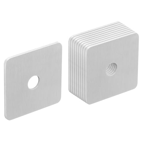 10 Pack Stainless Steel Square Washers for 3/8" Bolt,1/8" Thick