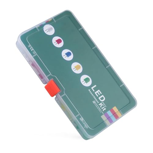 ELEGOO 600x Light Emitting Diode Kit, 3mm/5mm, Diffused and Clear, 5 Colors | Compatible with Arduino and associated development software for maker and DIY projects LED600