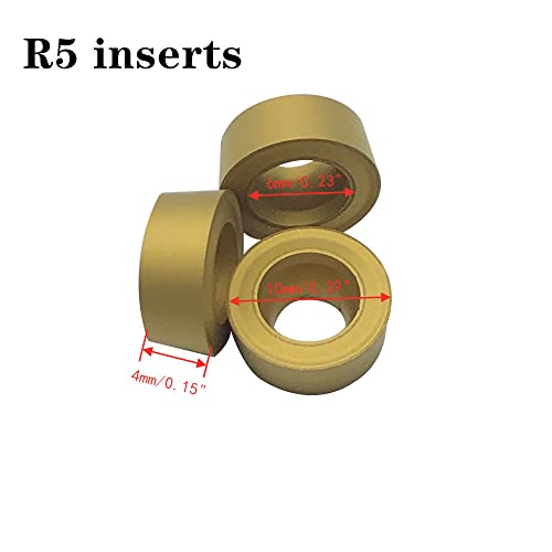 5/8in Metal Lathe Turning Tool Holder SRAPR1616H10 with R5 RCMT10T3MO Round Carbide Inserts DCMT32.51 DCMT11T304 Turning Insrts