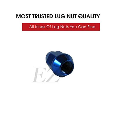 EZAccessory 24 Blue Bulge Acorn Lug Nuts 14x1.5 Thread Size 13/16" Hex Pack of 24