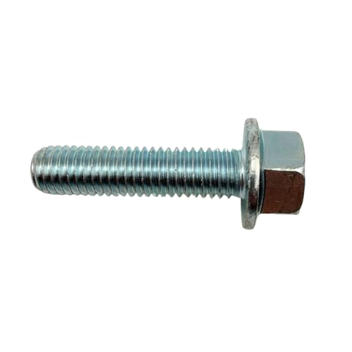 1/2"-13 x 2 Grade 8 Hex Serrated Flange Bolts (10-Pack) | SAE J429 High-Strength Coarse Thread Fasteners for OEM, MRO & Industrial Use 2.0" Clear Zinc Trivalent Plated Bolts Only 10