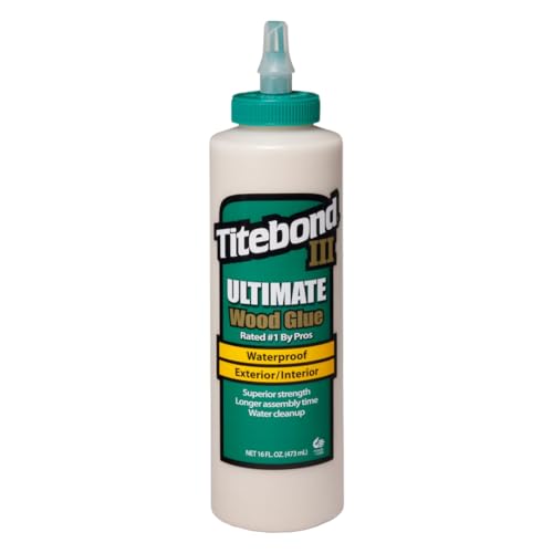 Titebond III Ultimate Wood Glue, 16-Ounces #1414 & Milescraft 5223 Glue Mate 450-15oz. (450ml) Precision Wood Glue Bottle 16 Ounce Wood Glue + Glue Mate 450-15oz.