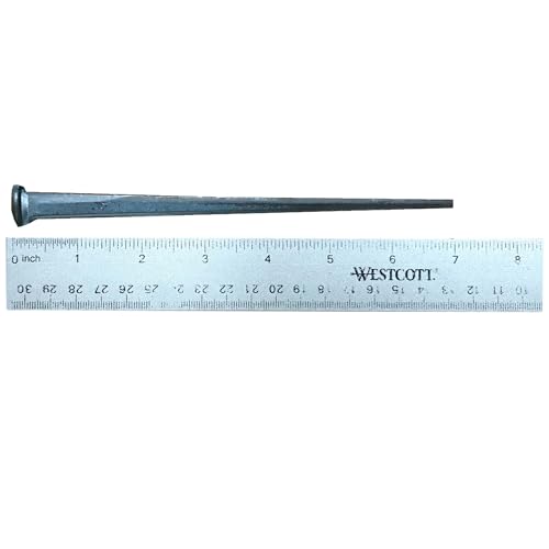 6"- Steel Square Common Rose Head STANDARD-60d - Large Spike Nails (10 Nails)