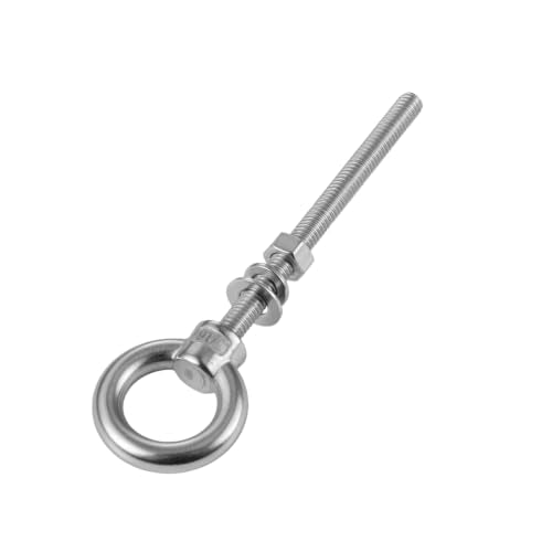 8Pcs Stainless Steel Ring Eye Bolts 5/16"-18 with Nuts, 4" Long 5/16"-18 x 4" 8