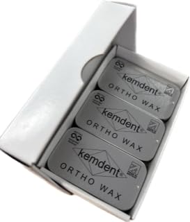 Orthodontic Wax 3 Pack 15 Pre Cut Wax Strips Metal Recyclable Cases Braces Wax Mouth Wax Orthodontic Wax Braces Pain Relief Teeth Wax Plain