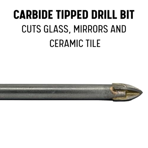 Drill America 7/8" Carbide Tipped 4 Flute Glass & Tile Drill Bit with Hex Shank, DWD4FGDHEX Series 7/8"