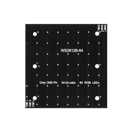 GERUI Pack of 3 U 64 LED Matrix Panel CJMCU-8x8 Module WS2812 5050 RGB in Full Color Driver Color Light Development Board Compatible for Arduino and Raspberry