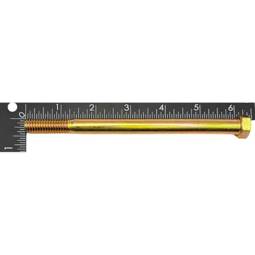 7/16"-14 x 6 Grade 8 Bolts (10-Pack) – Heavy-Duty Hex Bolts – High-Strength SAE J429 Anti-Vibration 6.0" Coarse Thread Bolts 10 Bolts Only