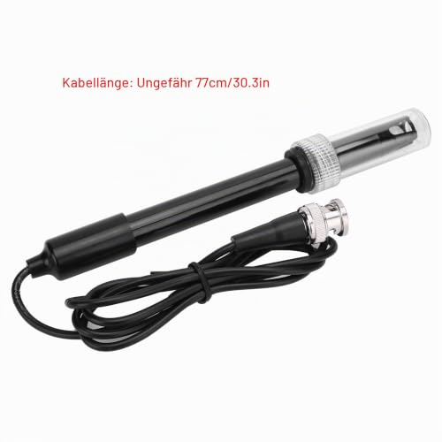 Watris Veiyi PH Probe, High Sensitivity PH Sensor Probe, PH 0-14 | Professional PH electrode probe, for monitoring and dosing of hydroponic systems, cable length 77 cm / 30.3 inches