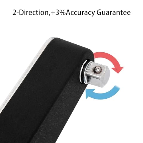Dial Indicator Torque Wrench, 2-Direction Cursor Spanner Wrench 0-100 N.m, 1/2 Inch Drive Indicating Torque Meter for Auto Assembly Torque Testing