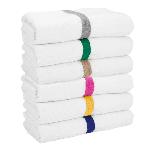 Arkwright White Hand Gym Towels - Pack of 12 - Bulk 100% Cotton Soft Quick Dry Sweat Absorbent Hotel Quality Towels for Workout, Bathroom, Spa, Pool, 16 x 27 in, Grey 16 x 27 in. (Pack of 12)