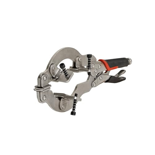 Xiao & Dao Pro Locking C-Clamp,Pipe and Tube Clamp With 3 Pads,2 to 4 in,Steel Pipe Alignment Tool 13'' (1-pack) (1) 1