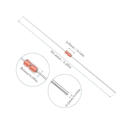 QUARKZMAN x 20pcs 10K Ohm NTC Thermistors Resistors for Air Conditioners | Glass sealed temperature sensors coefficient thermistors