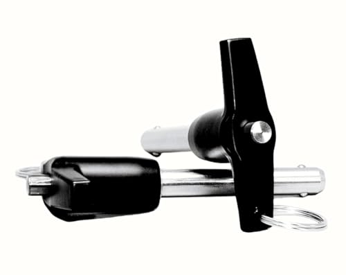 Stainless Steel T - Handle Quick Release Ball Locking Pin with with Lanyard Cable, 1/2" Pin Diameter and 2-1/4" Usage Length (1PC) 1PC