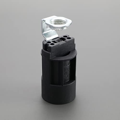 E14 Candle Bulb 250V 2A Plastic Lamp Holder Holder for Making Lamps, Chandeliers, Restoration, Lamp Holder (Pack of 6)