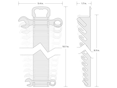 TEKTON Stubby Combination Wrench Set, 12-Piece | WRN01170 12-Piece (8-19 mm) Holder