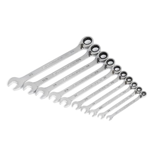 GEARWRENCH 10 Piece 90T SAE Reversible Ratcheting Wrench Set | 86658 10 Pc SAE