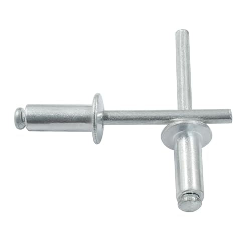 100 Pcs 1/4" x 3/4" Aluminum Blind Rivets Dome Head Pop Rivets for Installing Accessories, Silver (Pack of 2) 1/4" x 3/4", 100Pcs (Pack of 2)