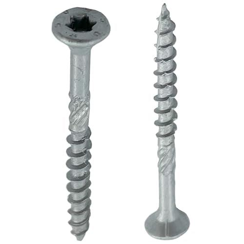 #10 x 2.5 Ceramic Coated Deck Screws, Length, T25 Drive, Rust Resistant, Grey Color, Qty (250) 250