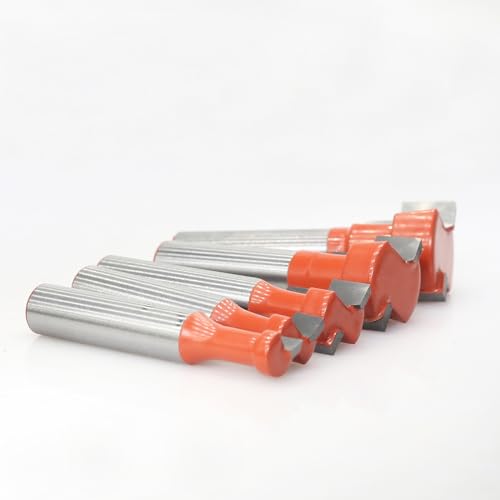 5-Piece T-slot cutter 8 mm shank, T-track slotted wood cutter, T-slot cutter set, cutter for router, woodworking