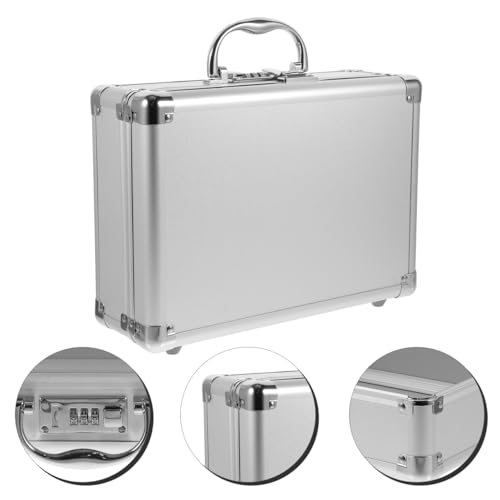Tofficu Password Tool Case Portable Tool Carrying Box with Handle Small Case Organizer for Home Shop Travel Hard Tools Storage 11.41 X 8.07 X 4.13 in